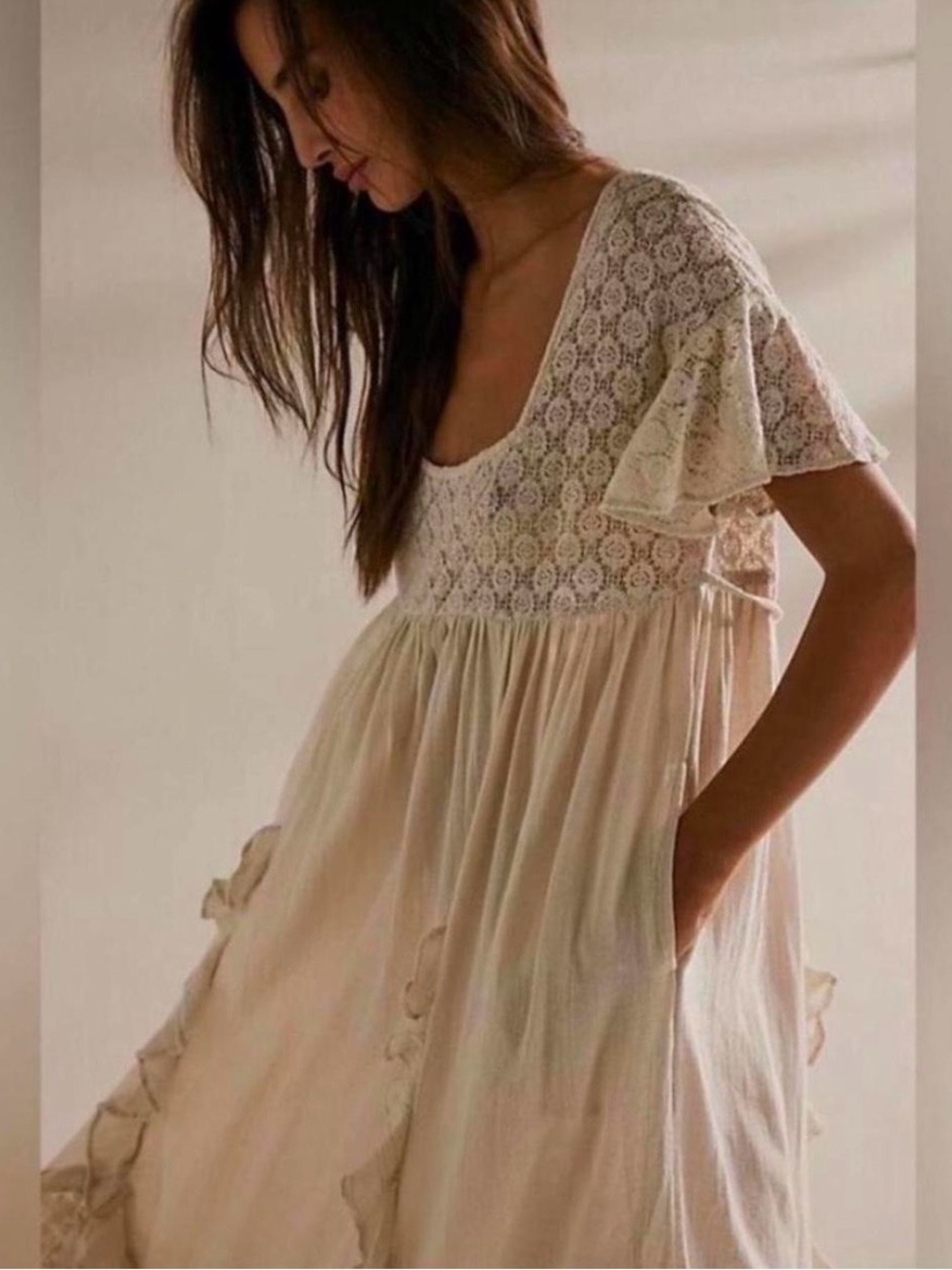 Free People Bring The Romance Midi Dress Size Small - Picture 2 of 9